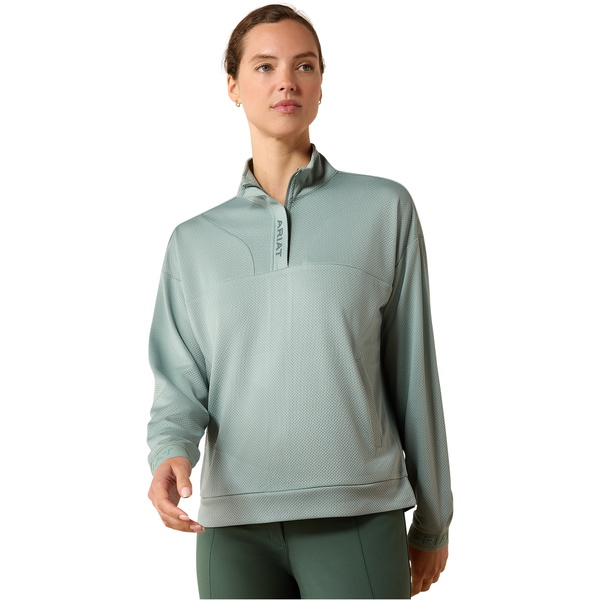 2026 Ariat Mujeres Respirar 1/2 Cremallera Pullover 10071807 - Chinois Green